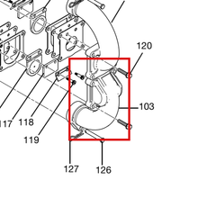 Load image into Gallery viewer, Graco 20A297 MANIFOLD,OUTLET,MACHINING - item 103 highlighted in the Graco 3A8693EN-C parts diagram