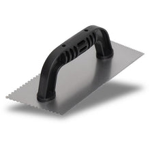Load image into Gallery viewer, Marshalltown 213 Notch Trowel - 1/8 x 3/32 x 1/8 U (cutback) &amp; 1/16" SQ