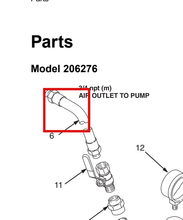 Load image into Gallery viewer, Graco 214952 Hose, Coupled, 61215 - highlighted in parts diagram