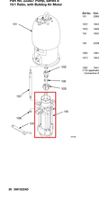 Load image into Gallery viewer, Graco 222803 Dura-Flo 2400 (580 cc) Lower, Stainless Steel, 3 UHMWPE/2 PTFE Packings - highlighted in parts diagram