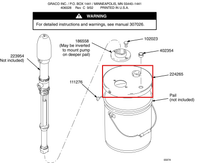 Load image into Gallery viewer, Graco 224265 Cover, Pail, Sst - highlighted in parts diagram