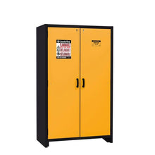 Load image into Gallery viewer, Justrite™ 30-Minute EN Flammable Safety Cabinet, 45 Gal., 3 shelves, 2 hybrid-close doors, Yellow
