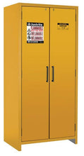 Load image into Gallery viewer, Justrite™ 90-Minute EN Flammable Safety Cabinet, 30 Gal., 3 shelves, 2 hybrid-close doors, Yellow