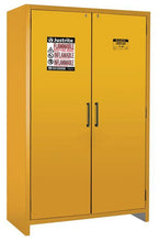 Load image into Gallery viewer, Justrite™ 90-Minute EN Flammable Safety Cabinet, 45 Gal., 3 shelves, 2 hybrid-close doors, Yellow