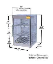 Load image into Gallery viewer, Justrite 23002 CYLINDER LOCKER, 6 HORIZONTAL
