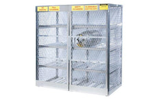 Load image into Gallery viewer, Justrite™ Cylinder locker for safe storage of 16 horizontal 20 or 33-lb. LPG cylinders.