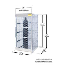 Load image into Gallery viewer, Justrite™ Cylinder locker for safe storage of up to 10 vertical Compressed Gas cylinders.