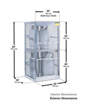 Load image into Gallery viewer, Justrite™ Cylinder locker for safe storage of 8 vertical 20 or 33-lb. LPG cylinders.