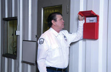 Load image into Gallery viewer, Justrite Document Storage Box for SDS, Medium-sized, Lockable Flip-top, Single Pack, Plastic, Red - S23303