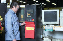 Load image into Gallery viewer, Justrite Document Storage Box for SDS, Medium-sized, Lockable Flip-top, Single Pack, Plastic, Red - S23303