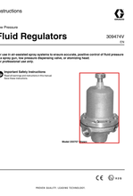 Load image into Gallery viewer, Graco 233757 Mechanical Fluid Pressure Regulator, 580 psi max inlet pressure, 15-290 psi pressure range - highlighted in parts diagram
