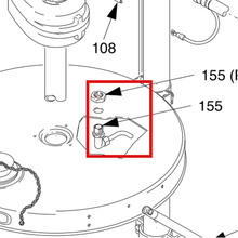 Load image into Gallery viewer, Graco 238884 KIT, TUBE, RETURN - item 155 highlighted in the Graco 3A1318EN-B parts diagram