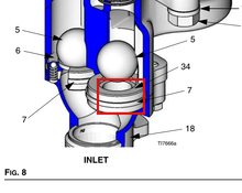 Load image into Gallery viewer, Graco 239865 Stainless Steel Inlet Valve Seat - highlighted in parts diagram