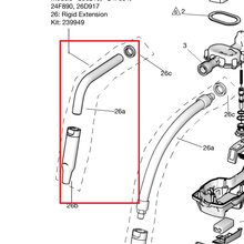 Load image into Gallery viewer, Graco 239949 KIT, ACCESSORY, RIGID TUBE - item 26 highlighted in the Graco 312668EN-ZAC parts diagram