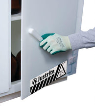 Load image into Gallery viewer, Justrite™ Countertop corrosives/acid safety cabinet, six 2-1/2 L bottles, 1 door, White