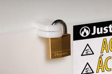 Load image into Gallery viewer, Justrite™ Countertop corrosives/acid safety cabinet, six 2-1/2 L bottles, 1 door, White