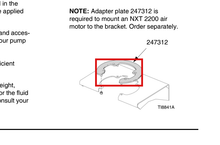 Load image into Gallery viewer, Graco 247312 Adapter Plate, required to mount NXT 2200 motor to wall or floor stand - highlighted in parts diagram