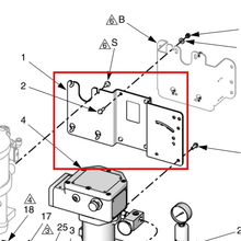 Load image into Gallery viewer, Graco 24A590 KIT, HEATED BRACKET,MOUNTING - item 1 highlighted in the Graco 3A1203EN-B parts diagram