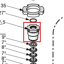 Load image into Gallery viewer, Graco 24A807 KIT, HOUSING,PACKING,25CC - item 5 highlighted in the Graco 312792EN parts diagram