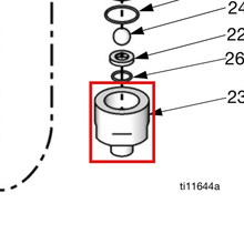 Load image into Gallery viewer, Graco 24A835 KIT, FOOTVALVE,50CC - item 23 highlighted in the Graco 312792EN parts diagram