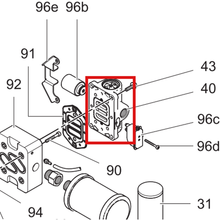 Load image into Gallery viewer, Graco 24B744 VALVE, AIR, MEDIUM, - item 40 highlighted in the Graco 307843EN-ZAT parts diagram