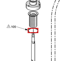 Load image into Gallery viewer, Graco 24F295 Displacement Rod Kit for Merkur Bellows LB150A and LB150B - highlighted in parts diagram