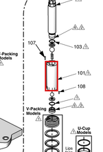 Load image into Gallery viewer, Graco 24F490 Piston Kits for Merkur Bellows LB150A and LB150B - highlighted in parts diagram