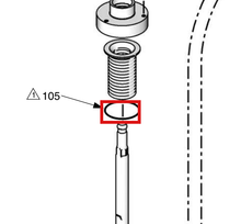 Load image into Gallery viewer, Graco 24F492 Displacement Rod Kit for Merkur Bellows LB050A and LB050B - highlighted in parts diagram