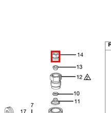 Load image into Gallery viewer, Graco 24F513 GL-32, GL-33, GL-42, and GL-43 Outlet Fittings - 4 mm OD Outlet Tube, Carbon Steel - highlighted in parts diagram