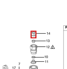 Load image into Gallery viewer, Graco 24F514 GL-32, GL-33, GL-42, and GL-43 Outlet Fittings - 6 mm OD Outlet Tube, Carbon Steel - highlighted in parts diagram