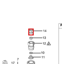Load image into Gallery viewer, Graco 24F555 GL-32, GL-33, GL-42, and GL-43 Outlet Fittings - 4 mm OD Outlet Tube, Stainless Steel - highlighted in parts diagram