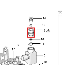Load image into Gallery viewer, Graco 24F556 GL-32, GL-33, GL-42, and GL-43 Outlet Fittings - 6 mm OD Outlet Tube, Stainless Steel - highlighted in parts diagram