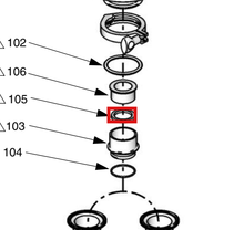 Load image into Gallery viewer, Graco 24G550 Lower Repair Kit 6:1 Priming Piston - highlighted in parts diagram