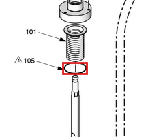 Load image into Gallery viewer, Graco 24J850 PTFE Bellows Kit for Merkur Bellows LB050A and LB050B - highlighted in parts diagram
