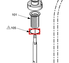 Load image into Gallery viewer, Graco 24J851 PTFE Bellows Kit for Merkur Bellows LB100A, LB100B, LB100C (acid), LB150A and LB150B - highlighted in parts diagram