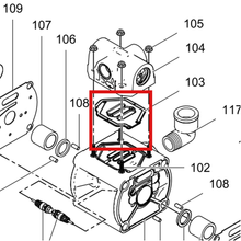 Load image into Gallery viewer, Graco 24K859 Large Airvalve Seal Kit - item 103 highlighted in the Graco 3A6783EN parts diagram