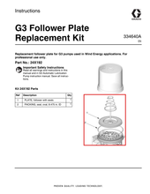 Load image into Gallery viewer, Graco 24X192 Kit, Follower, 8l, Replacement - highlighted in parts diagram