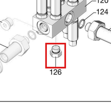 Load image into Gallery viewer, Graco 24Z808 PLUG, MANIFOLD, GJ - item 126 highlighted in the Graco 3A5082EN parts diagram