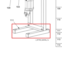 Load image into Gallery viewer, Graco 253692 Floor Stand for NXT, E-Flo DC and Viscount Motors - item 111 highlighted in the Graco 3A0235EN-J parts diagram