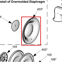 Load image into Gallery viewer, Graco 255060 PTFE Diaphragm Kit for 1.5-inch Pump - item 403 highlighted in the Graco 311879EN-ZAN parts diagram