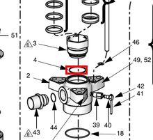 Load image into Gallery viewer, Graco 255518 500 cc Check-Mate Carbon Steel MaxLife Displacement Pump Complete Seal Kit - highlighted in parts diagram