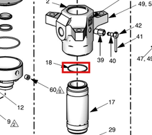 Load image into Gallery viewer, Graco 255552 Piston Seal Metal and Soft Kit- 200cc Lowers - highlighted in parts diagram