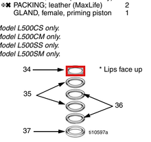 Load image into Gallery viewer, Graco 255695 Kit, Compl. Seal, Ptfe, L500 - highlighted in parts diagram