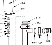 Load image into Gallery viewer, Graco 25C504 Kit,mechanical Seal,sic - highlighted in parts diagram
