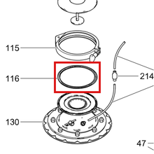 Load image into Gallery viewer, Graco 25D960 KIT,SEAL, PLATEN, SPU - item 116 highlighted in the Graco 3A5401EN-E parts diagram