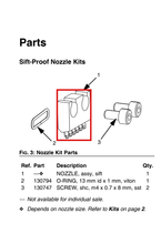 Load image into Gallery viewer, Graco 25E606 Kit,nozzle,sift,.020 - highlighted in parts diagram
