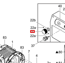 Load image into Gallery viewer, Graco 25F105 QUANTM h-Series Pump Control Knob for Hazardous Location Hygienic Pump Models - highlighted in parts diagram