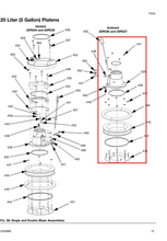 Load image into Gallery viewer, Graco 25R537 5 Gallon (20L) Platen with EPDM Wiper - highlighted in parts diagram