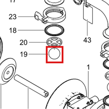 Load image into Gallery viewer, Graco 25R607 1.5-inch EPDM Check Ball Kit - item 19 highlighted in the Graco 3A6781EN parts diagram