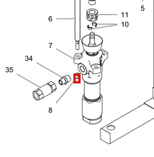 Load image into Gallery viewer, Graco 261657 Dura-Flo 750 (180 cc) Lower, SST, Severe-Duty Rod and Cylinder, 4 Leather/1 PTFE Backup Packings, use with NXT 2200 size motors - highlighted in parts diagram